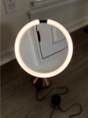 simplehuman Rose Gold LED Makeup Mirror with Circular Light - free shipping!
